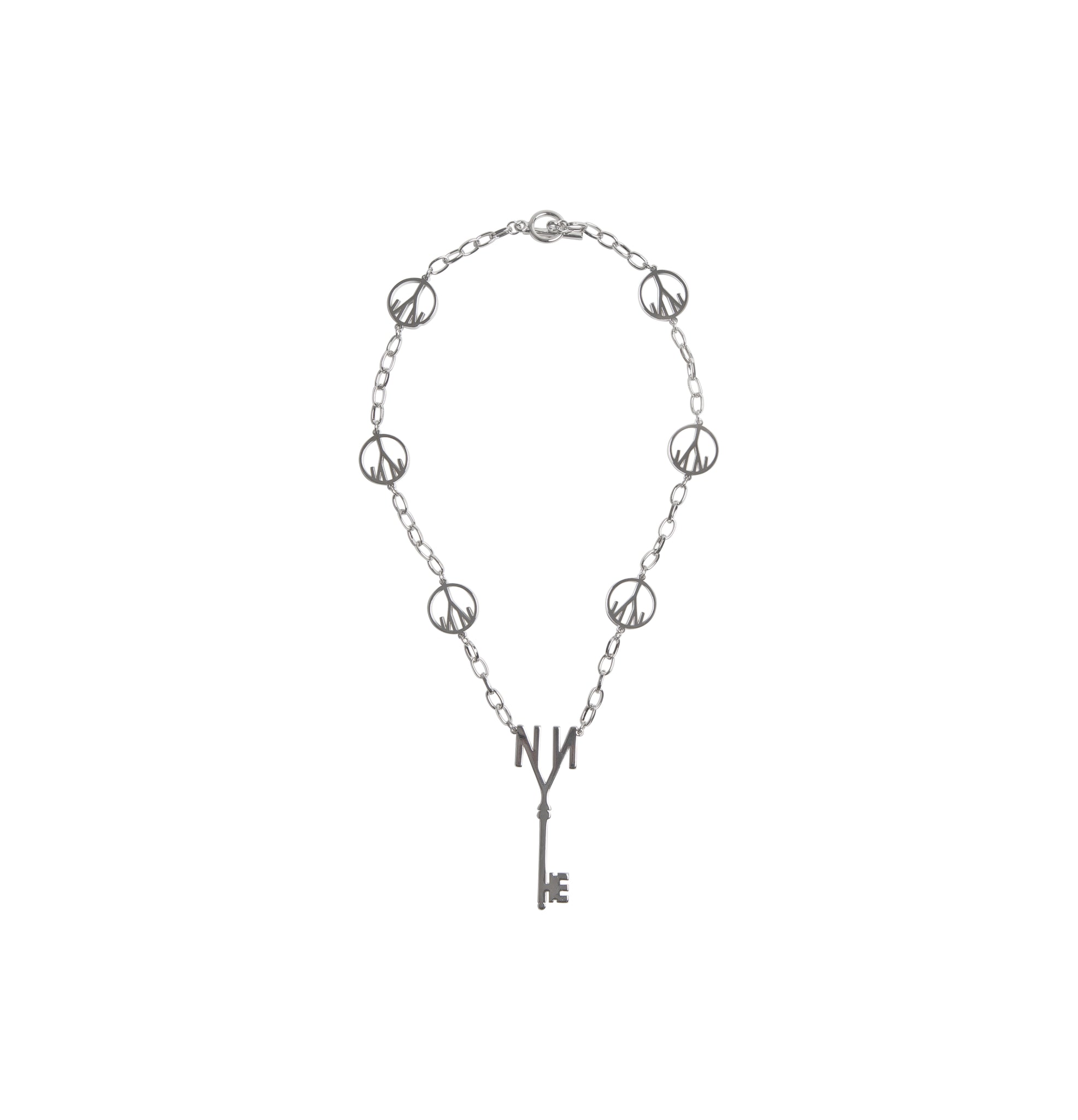 Peace Noir Key Necklace